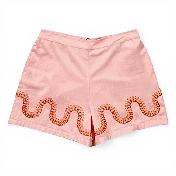 Anna Cate Cotton Embroidered Shorts Set Peach NWT Resort Size Medium - Picture 4 of 13